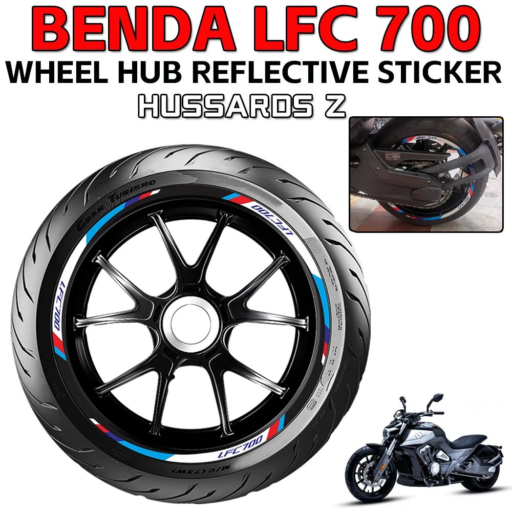 Motorcycle Waterproof Wheel Stickers Rim Stripes Hub Decal Tape Accessorise For Keeway BENDA LFC 700 Benda 700 LFC Pro 2021-2025