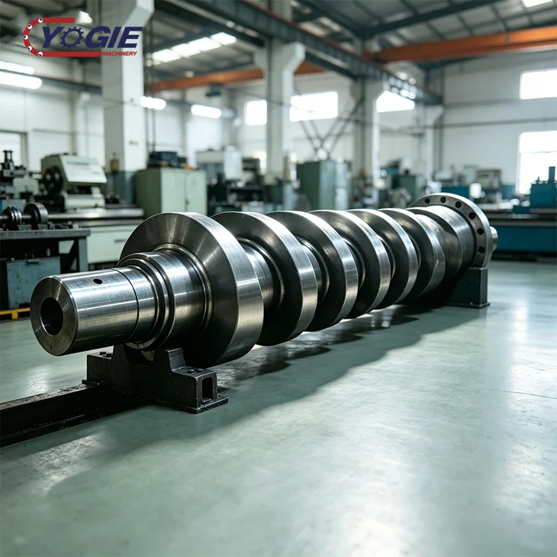 Luoyang YOGIE OEM Custom Long Size Heavy  Forged Steel Large Spiral Screw Shaft for Screw Conveyor Equipment Rotary Shaft