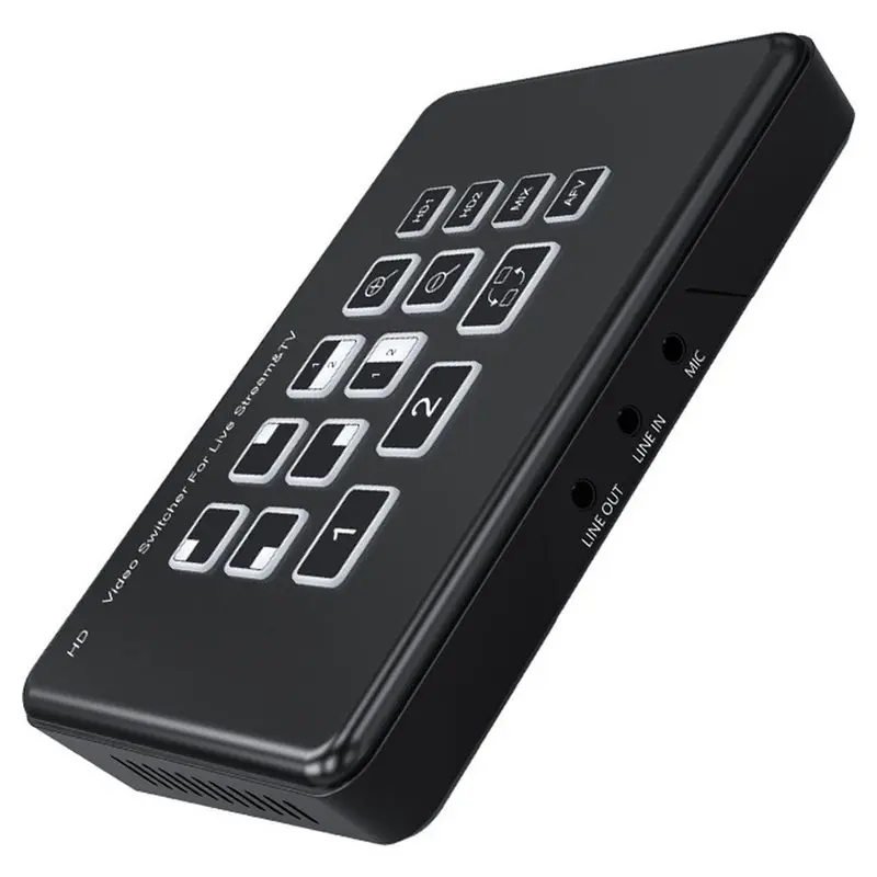 UVC Recording EU PLUG Dual -Compatible Live Streaming Video Switch 2-CH Live Broadcast Camera Video Mixer Switcher