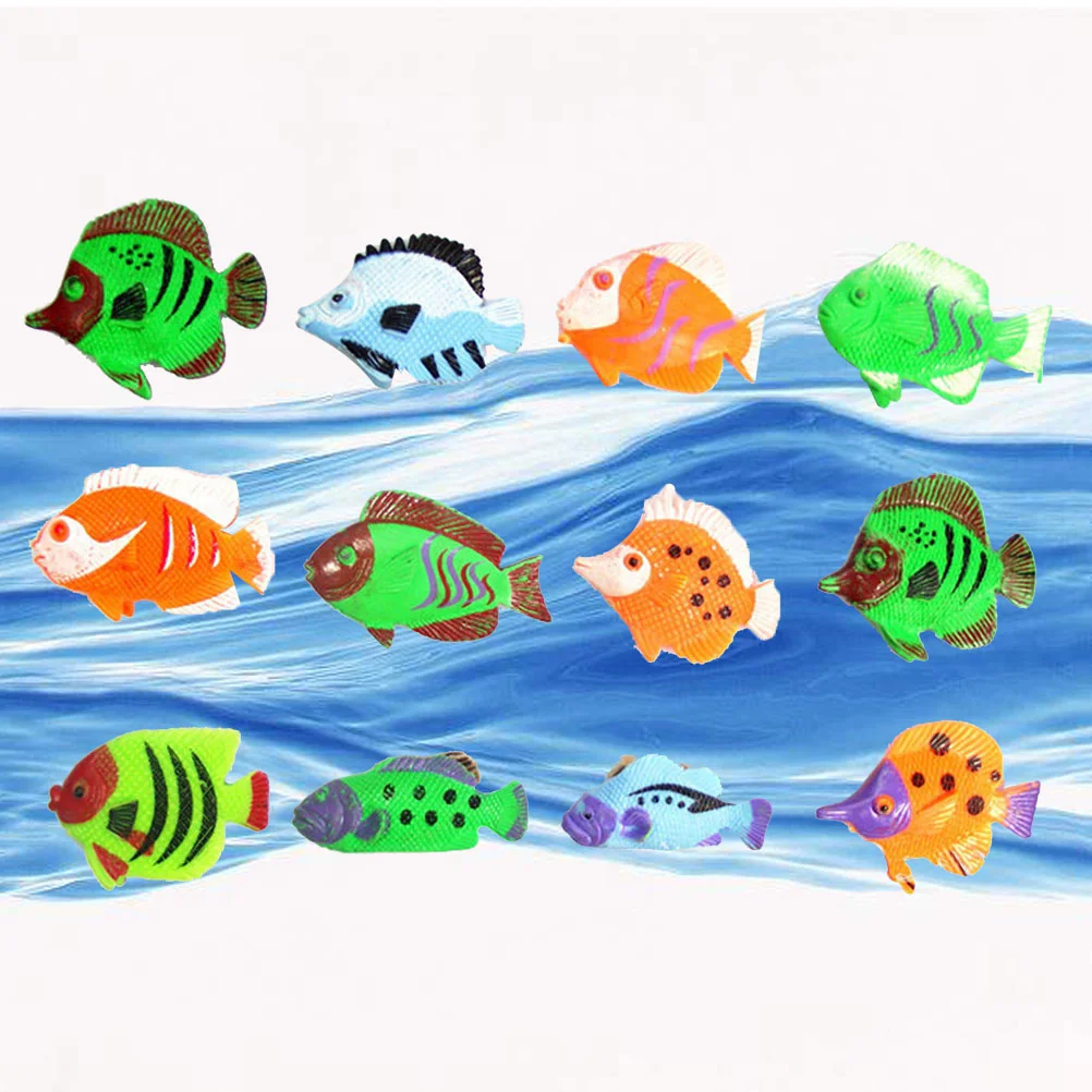 

12pcs Ocean Animal Tropical Fish Figure Model Preschool Kids Educational Toys fish toys plastic fish model