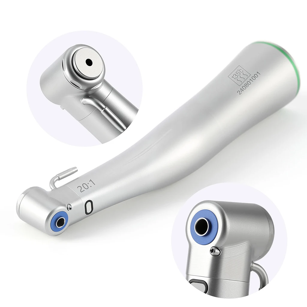 AZDENT Dental 1:5/1:1/20:1 LED Fiber Optic Low Speed Handstück Interne Spray Contra Winkel Push Button Handstück Zahnmedizin Werkzeug – Detail 20