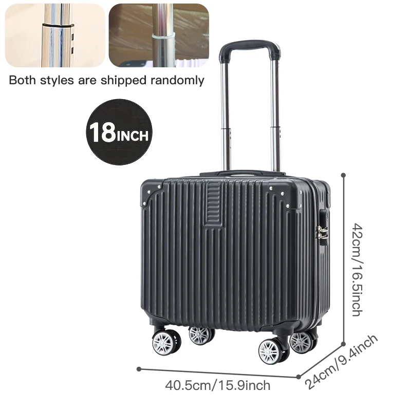 حقيبة حمل مقاس 18 بوصة مع حامل أكواب حقيبة صغيرة للرجال والنساء للرحلات القصيرة مع عجلات دوارة خفيفة الوزن #6