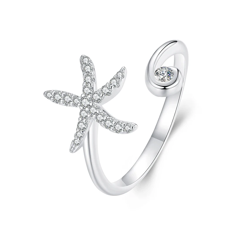 Women's 925 Sterling Silver Ocean Animal Stackable Rings