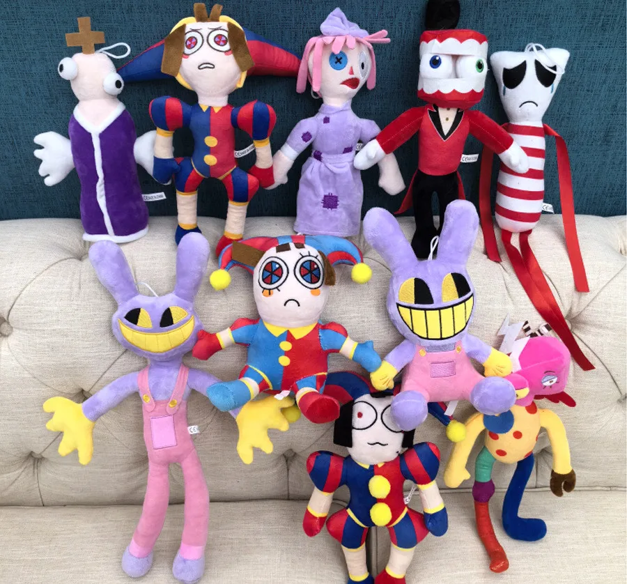 10pcs/set The Amazing Digital Circus Plush Toys Cute Soft Stuffed Anime Home Decor Dolls For Kid Birthday Christmas Gift