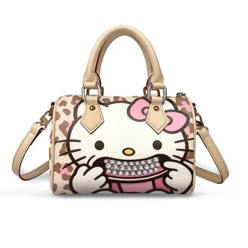 Sac Sanrio personnalisé pour femmes, sac à bandoulière, sac de rangement, sac à main, sac de rangement pour portefeuille, sac portable Hello Kitty, cadeau de vacances