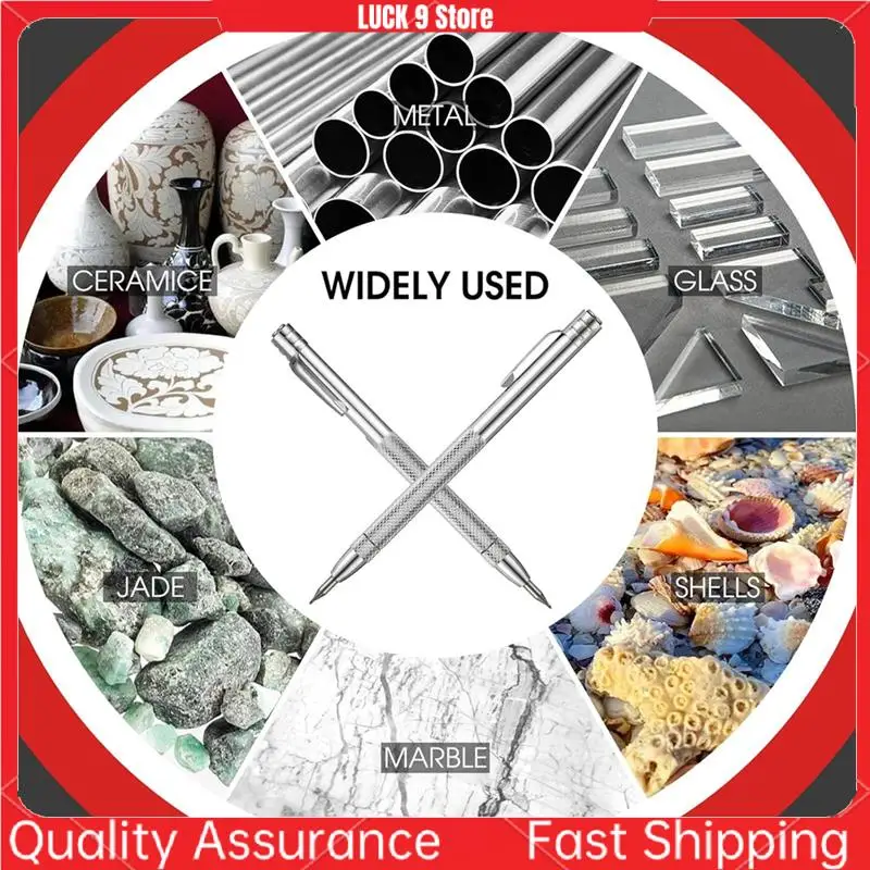 

6 Pcs Tungsten Carbide Tip Scriber With 30 Replacement Marking Tip Aluminium Magnet Carbide Scribe Tool Engraving Pen-AB52