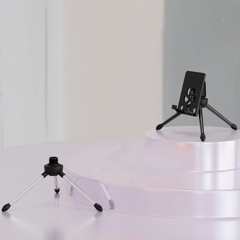  Adjustable Height Microphones Tripods Holder for Smartphone Sturdy Portable Design