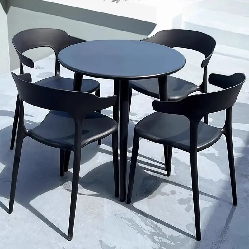 

Outdoor tables and chairs courtyard negotiation tables and outdoor open-air leisure waterproof sunscreen yard