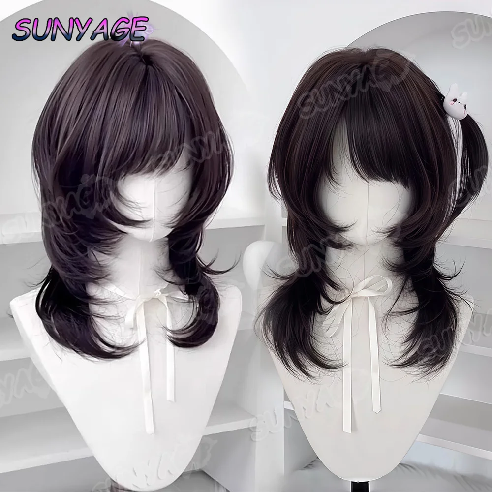 

Парик SUNYAGE, короткие волосы, высокоуровневые волосы на ключице, естественная изысканная ощущение воздуха, JK, серия древних ранних свиданий, синтетический парик Лолиты