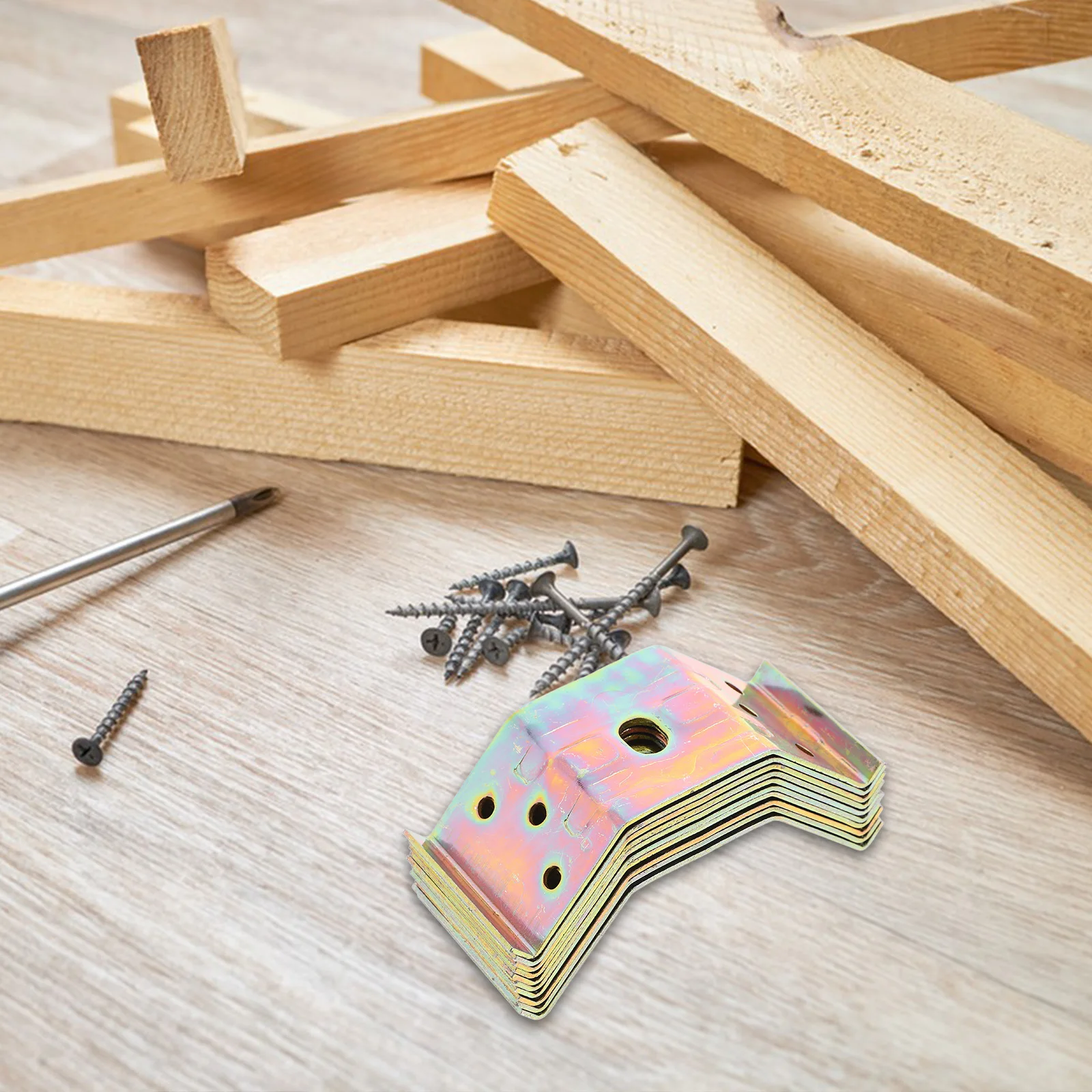 

Furniture Corner Braces Connecting Brackets Repair Plates for Tables Beds Shelves Sturdy Rust Proof Smooth Surface Long