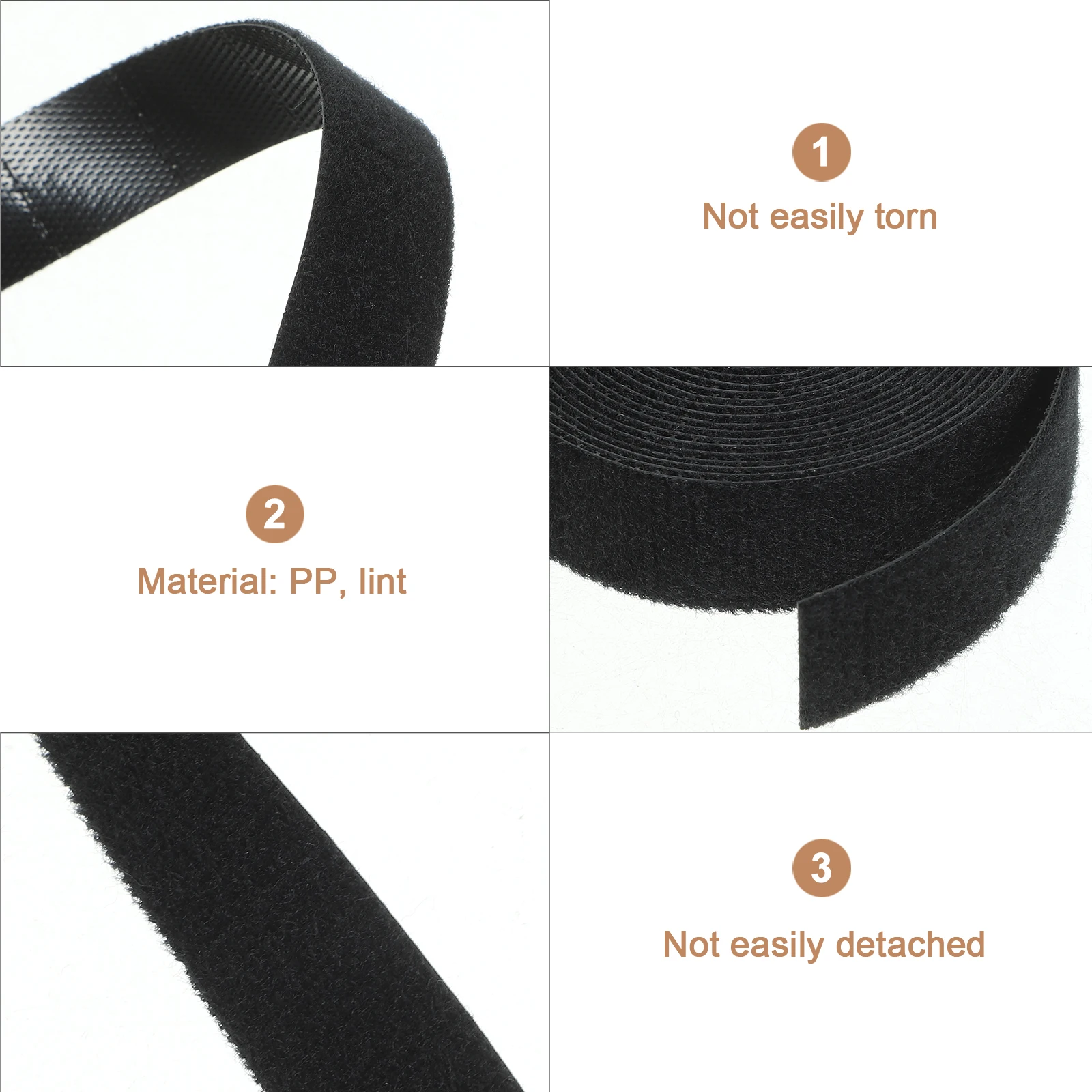 

Cable Ties Wire Organizer Reusable Cord Wraps Straps Gray 3M Fastening Ties for Home Office Computer Mouse Keyboard