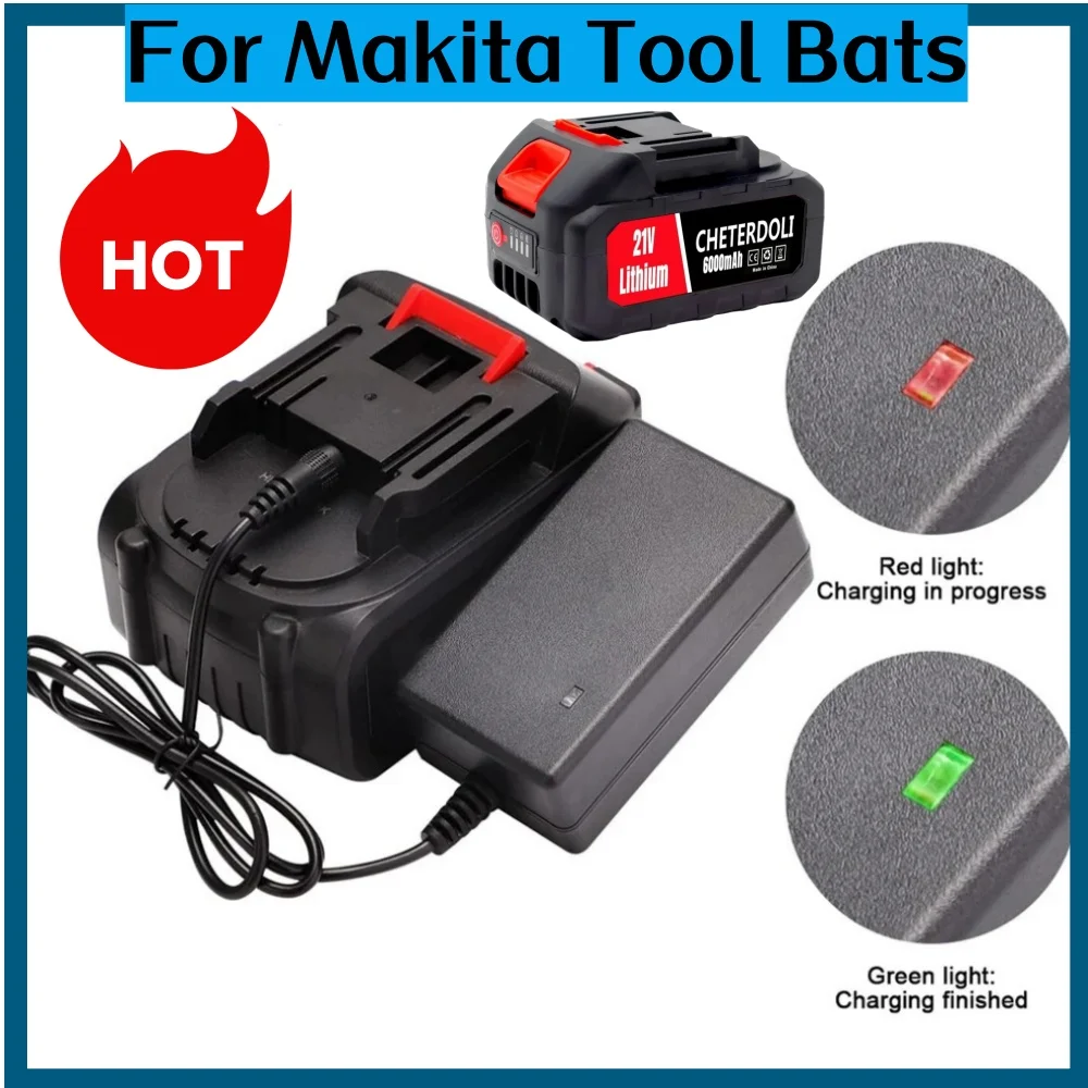 

21V 3000mAh/6000mAh/9000mAh Rechargeable Lithium Battery with LED for Makita Power Tool Electric Saw Impact Wrench Angle Grinder