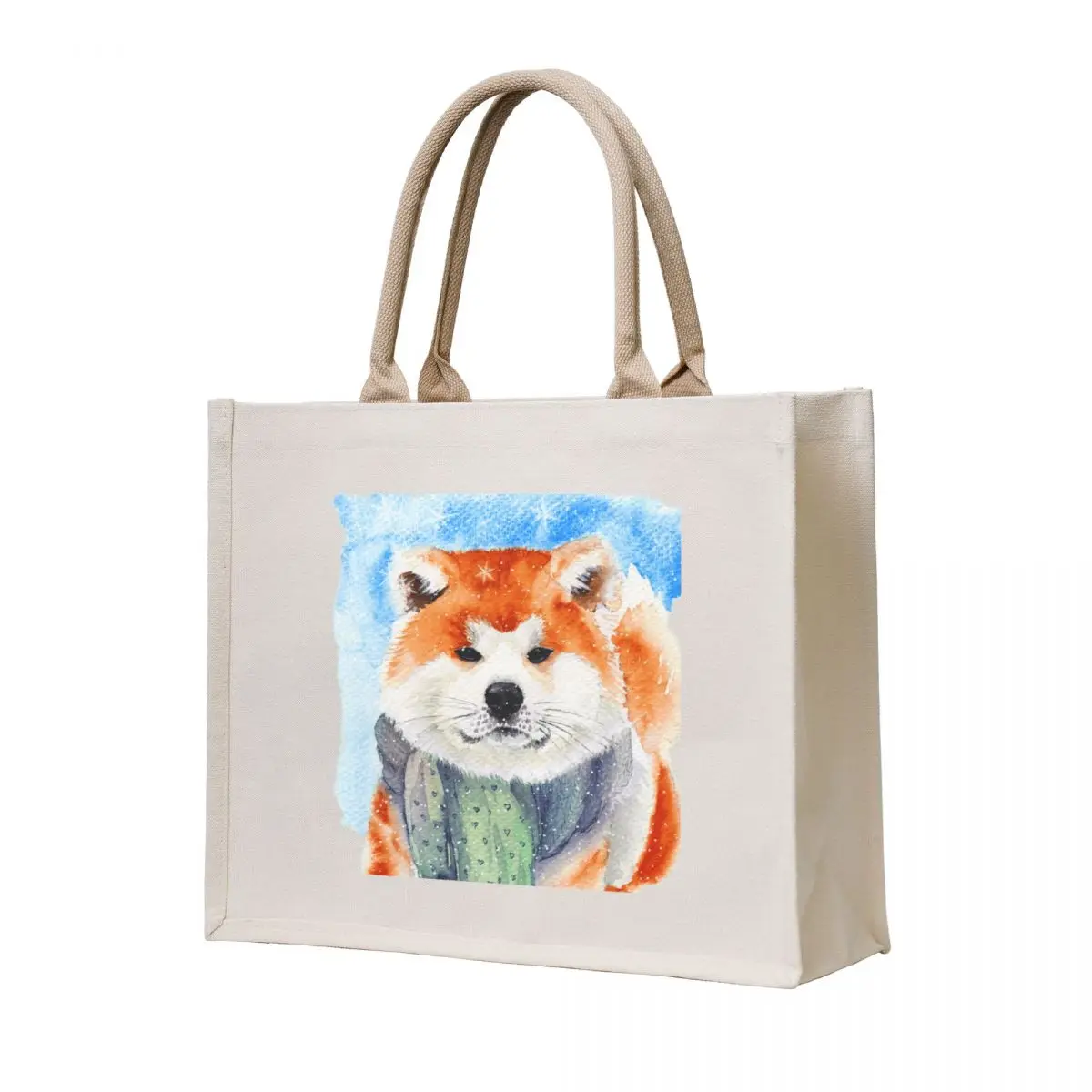 

Cute akita inu dog in scarf Tote Bag Gift bag Women's bags university shopper bag