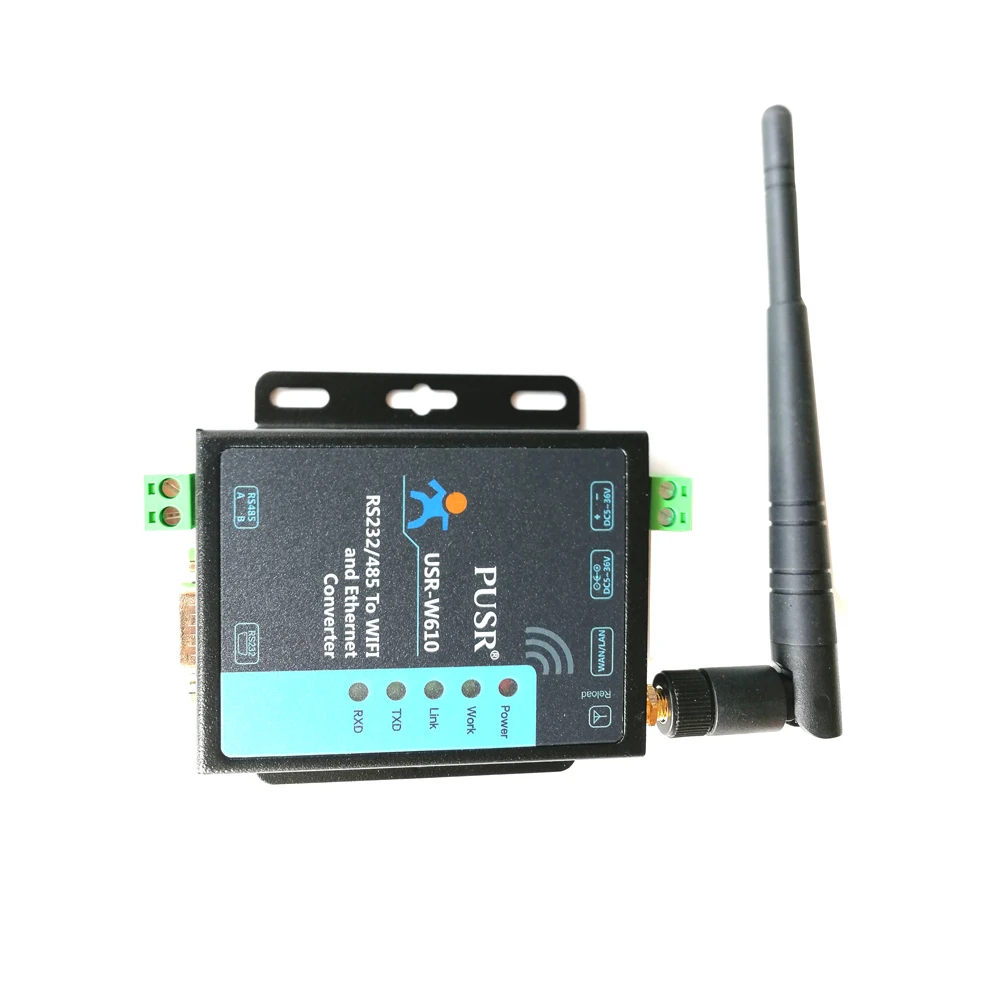 Convertidor de servidor serie WiFi, convertidor de serie a Wifi a Ethernet, compatible con entrada Modbus, USR-W610, RS485/ RS232