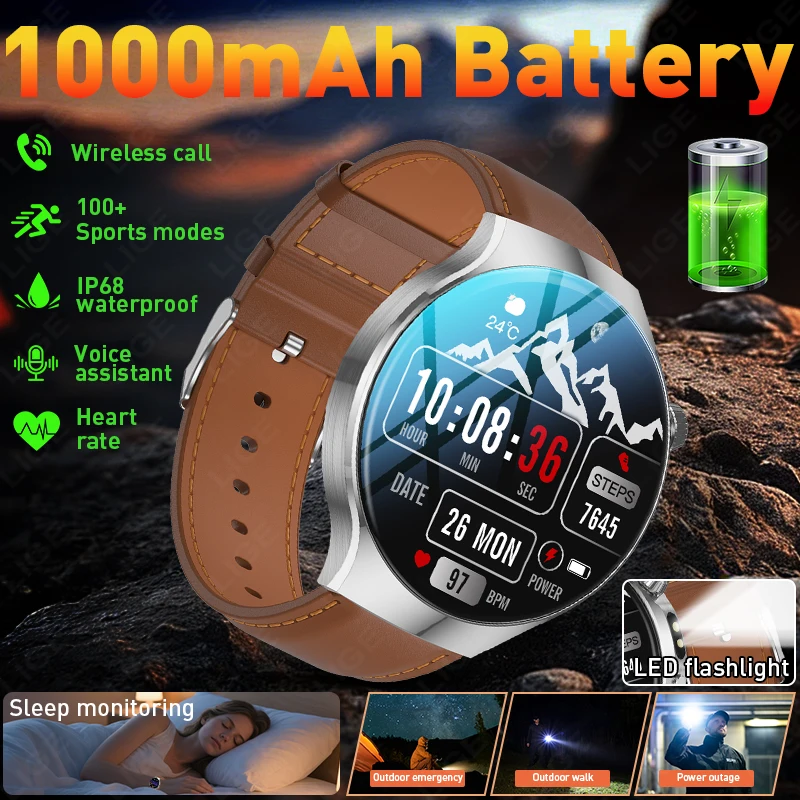 Men Smart Watch Sports Tracker 1.67" HD Screen Health Monito