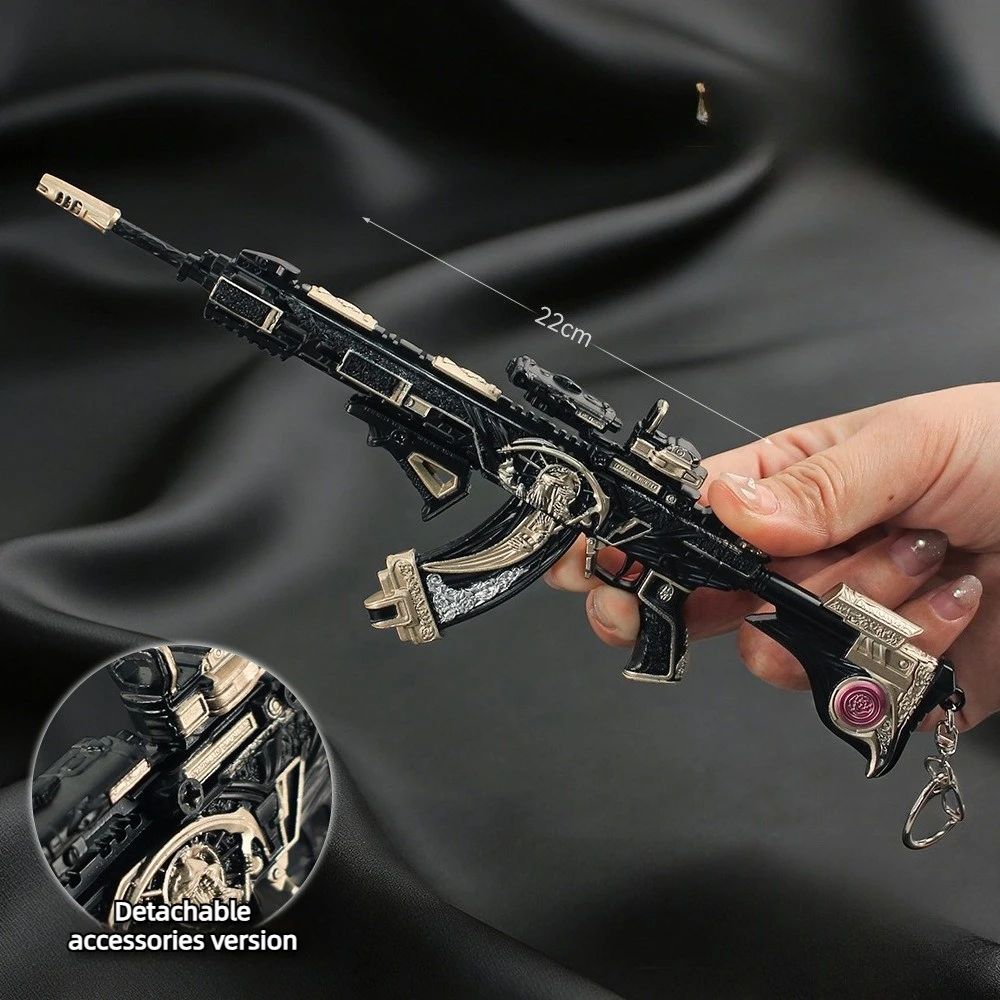 Fucile d'assalto Dragon Delta Force da 22 cm - Death Rose Pistola staccabile armi Modello Gioco Periferico Pistola giocattolo Ornamenti Regalo per ragazzo
