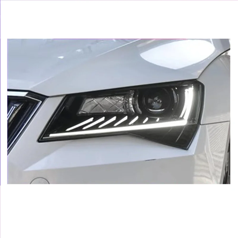 

Передняя фара автомобиля в сборе для 16-19 Skoda Superb DRL дневные ходовые огни указателя поворота