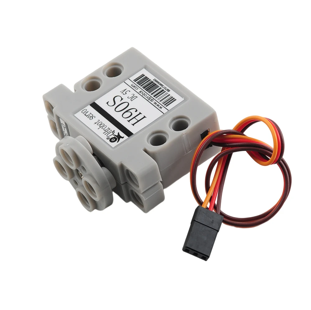 Servomotor digital H90S 2kg 5V 360 °   Conector de 3 pines, engranaje metálico compatible con servos de bloques de construcción Legoeds Big Torque