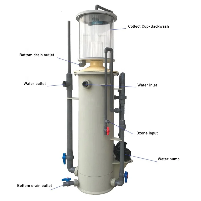 High Performance OS-PS-2T 2~10m3/hr Protein Skimmer Saltwater Aquarium Marine Source Protein Skimmer For Pond