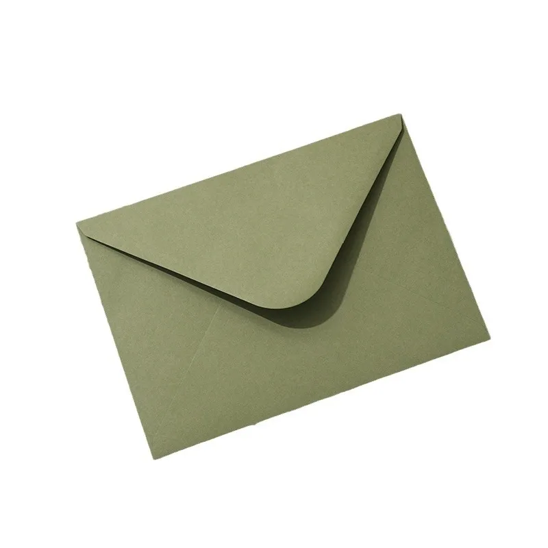 Cartões Postais Verdes Envelopes para Convite De Casamento, Suprimentos De Negócio, Armazenamento De Papelaria, Papel 130g, 17.5x12.5cm, 50Pcs por Lote