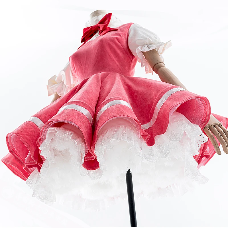 Anime Cardcaptor Sakura Cosplay Lolita Maid Dress Sakura Card Captor Sakura Kinomoto Cosplay Costume Halloween Custom Made