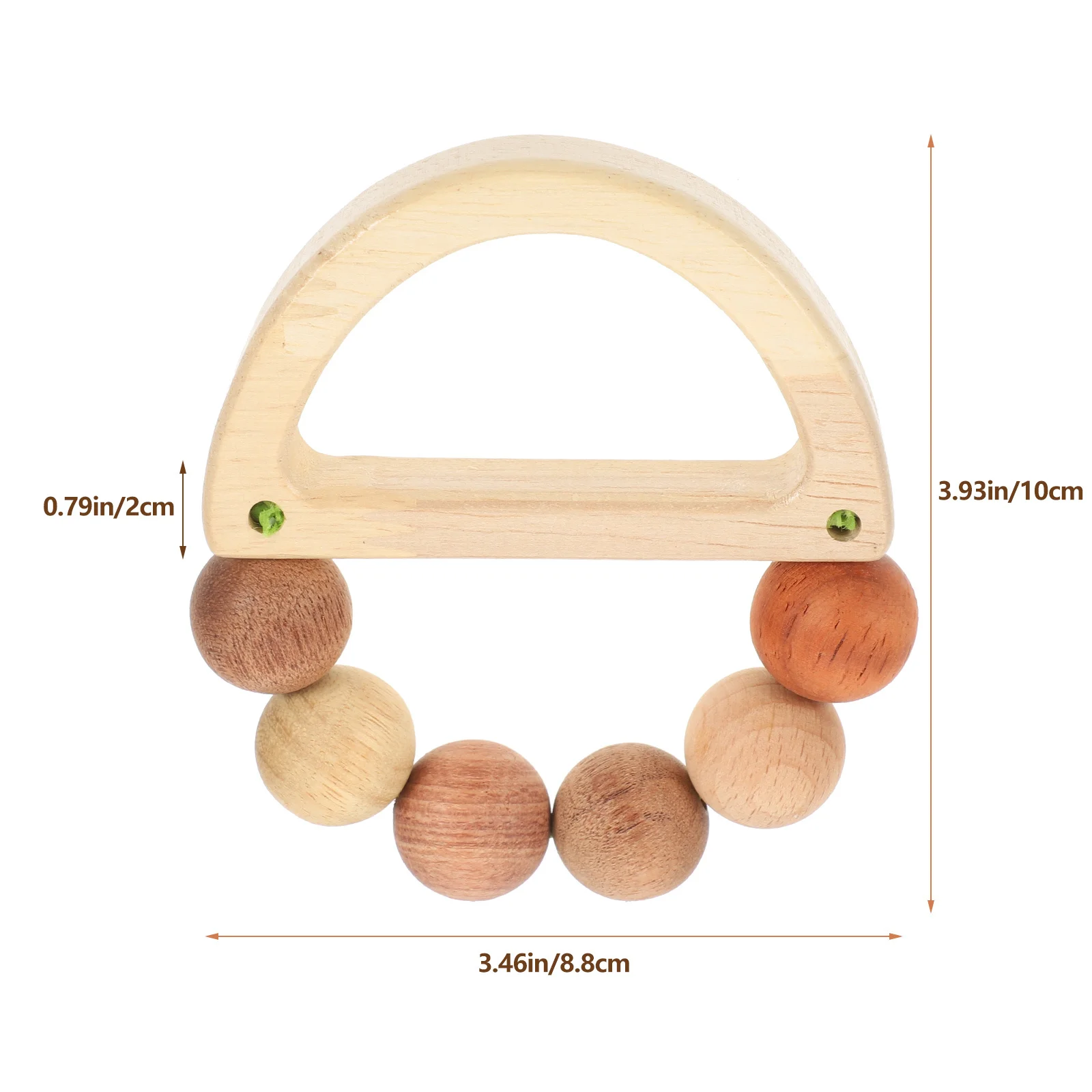 Chocalho de madeira para bebês, engraçado, educacional, agarrar, brincando infantil, aprendizagem, superfície macia, portátil, som de chocalho para recém-nascidos