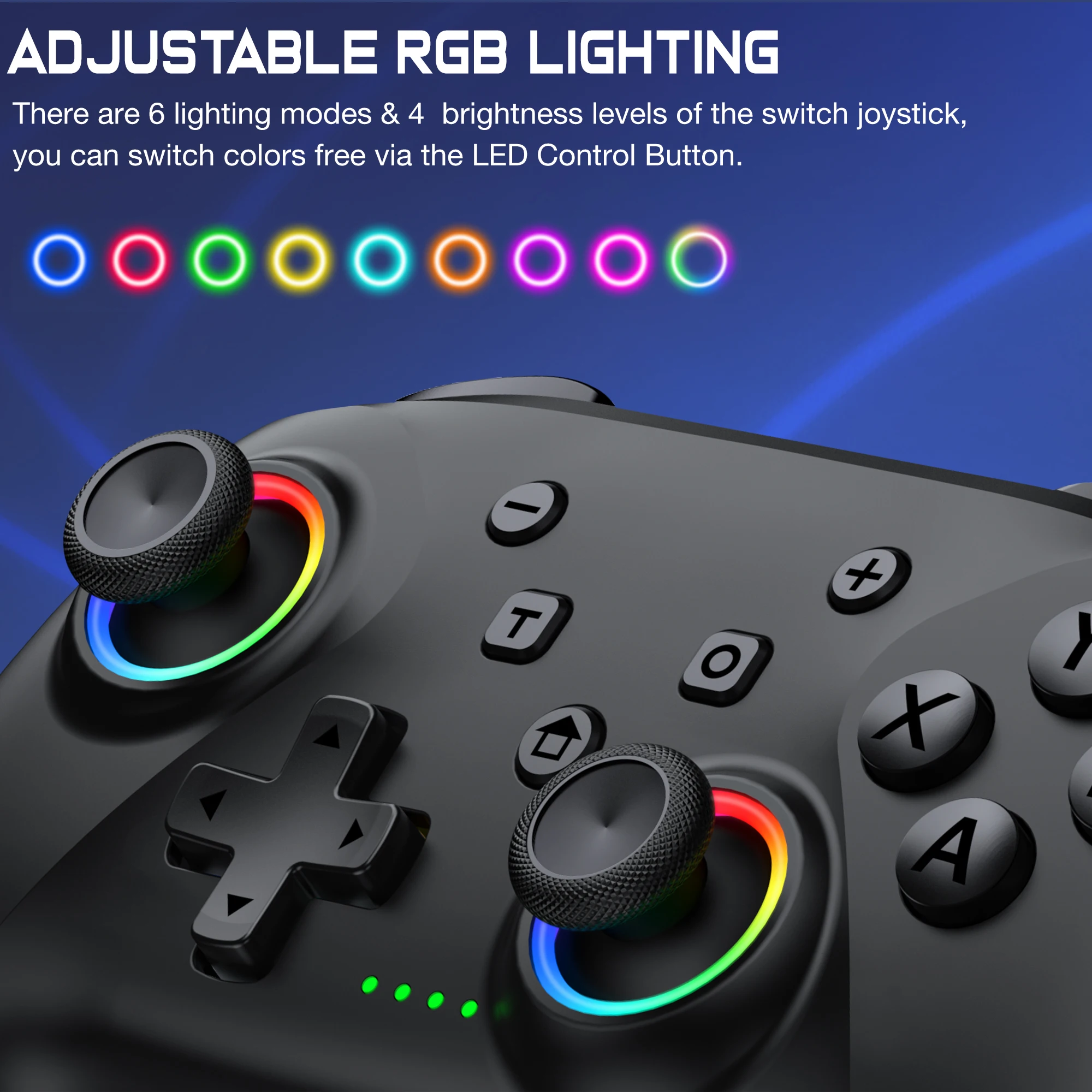 وحدة تحكم لاسلكية مع محول بلوتوث لوحدة تحكم الكمبيوتر لجهاز نينتندو سويتش برو وحدة التحكم هول تأثير عصا التحكم غمبد #3