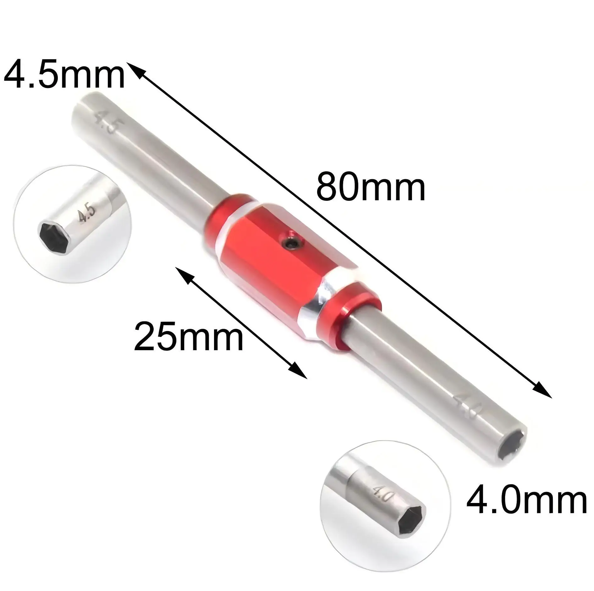 Mini 4WD 1/28 Car 4.0&4.5mm Hex Nut Wrench Tool for WLtoys K989 K969 MINI-Q MINI-Z RC Model