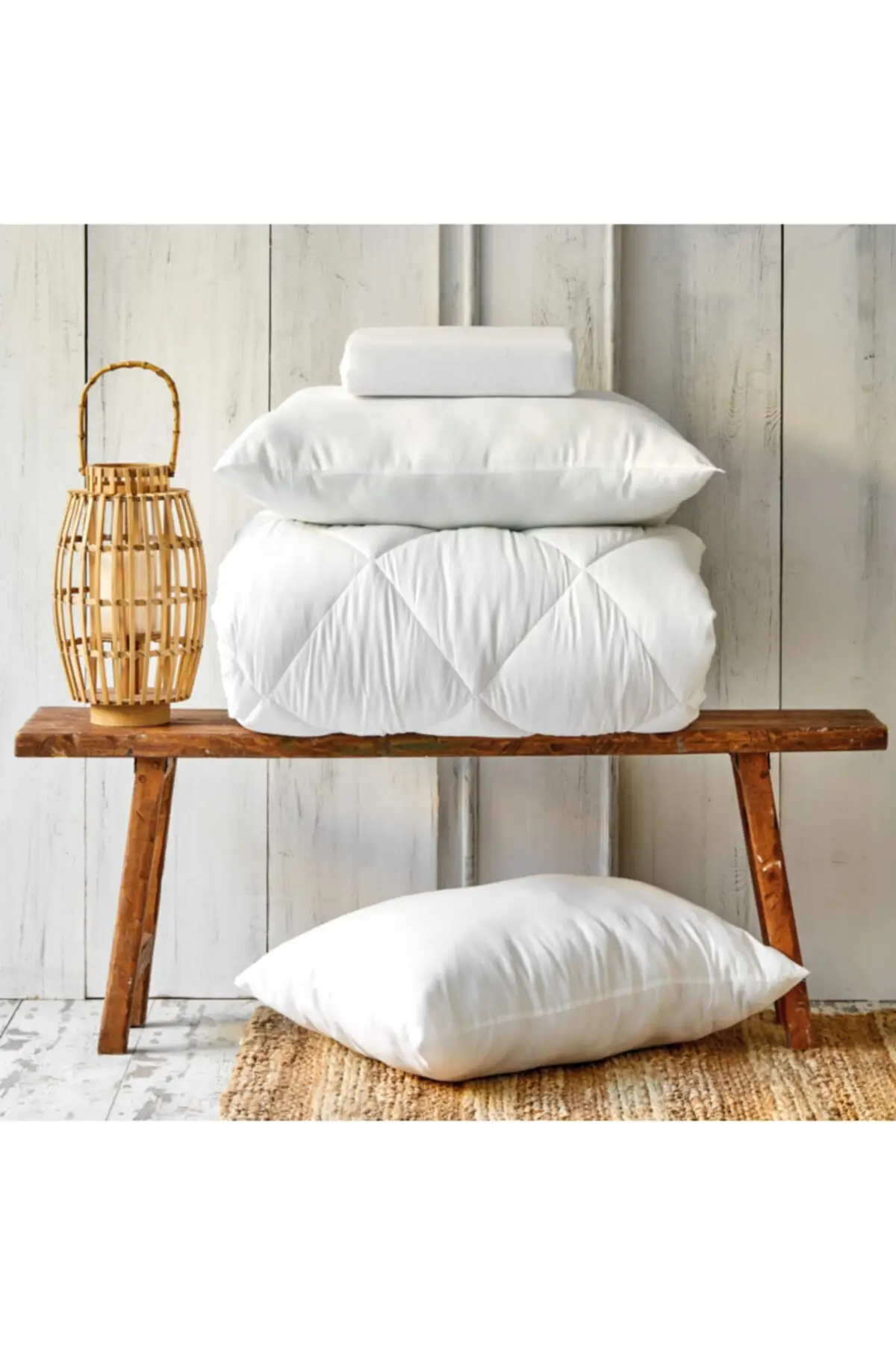 Almofada de silicone de microfibra colcha real + 2 pces