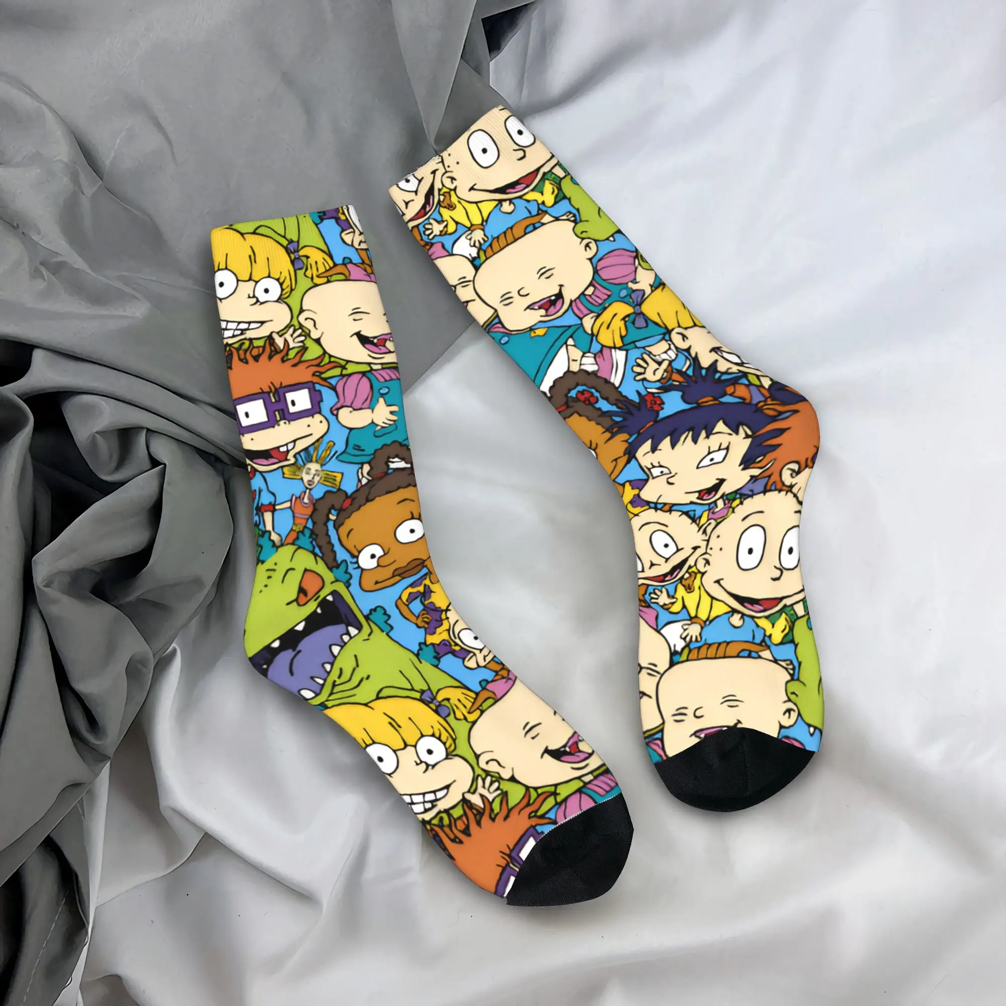 R-Rugrats 90s إحياء شخصية الجوارب جوارب الربيع الكورية الرجال تنفس الجوارب تصميم تسلق مكافحة العرق الجوارب