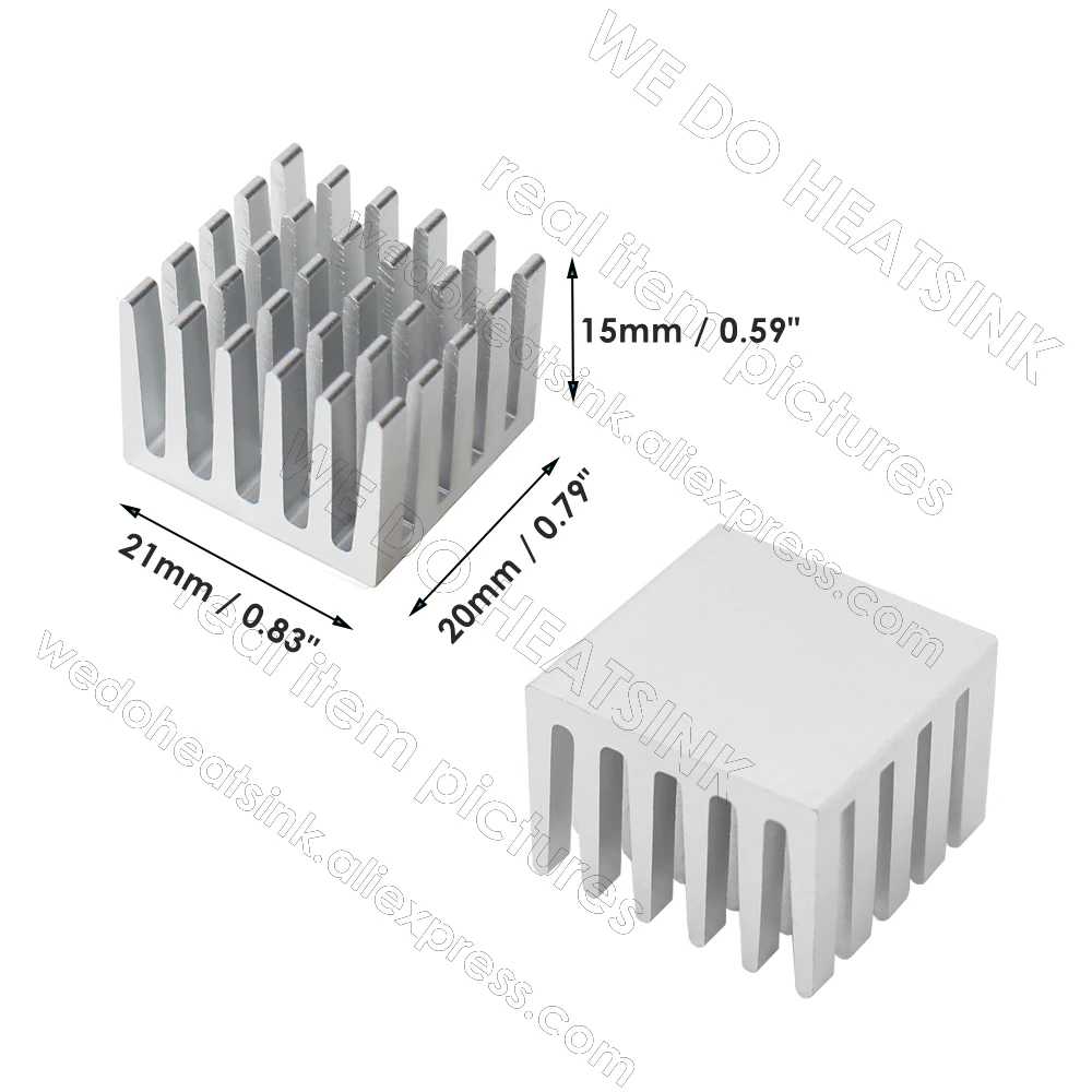 WE DO HEATSINK 10pcs 20x21x15mm High Power CPU Aluminium Radiator Heatsink For Plastic IC Packages and PCB