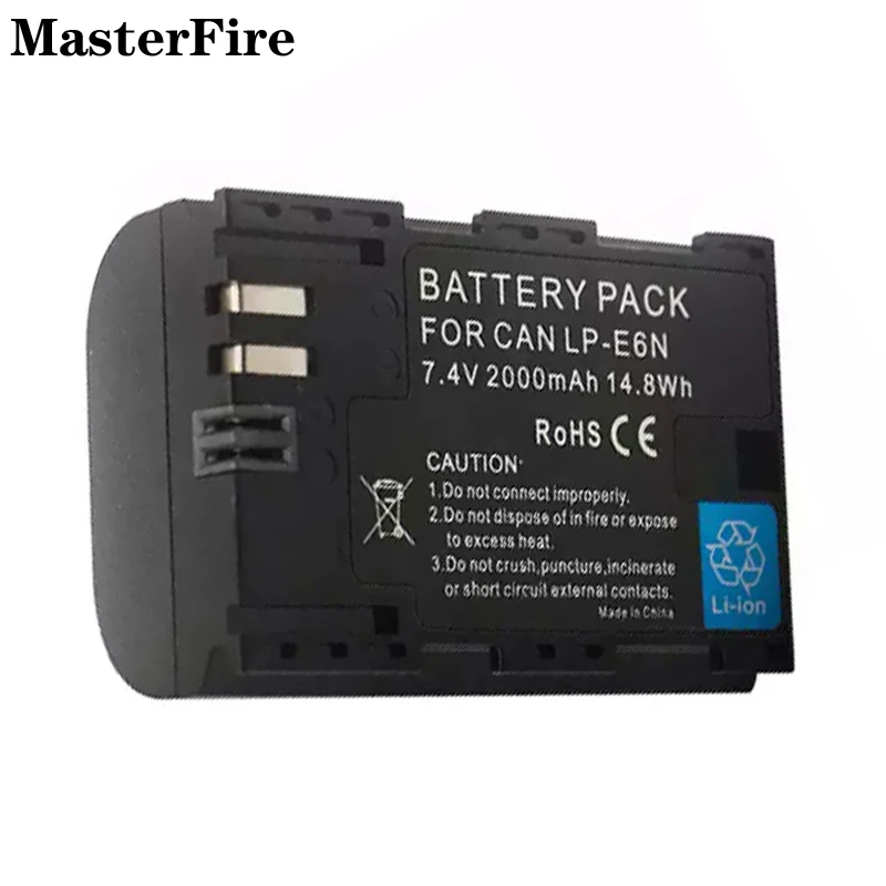 

LP-E6N LP-E6 2000mah 7.4V Camera Battery LP E6N for Canon EOS 5D Mark II III IV, 7D Mark II, 80D, 70D, 60D, 7D, 6D Batteries