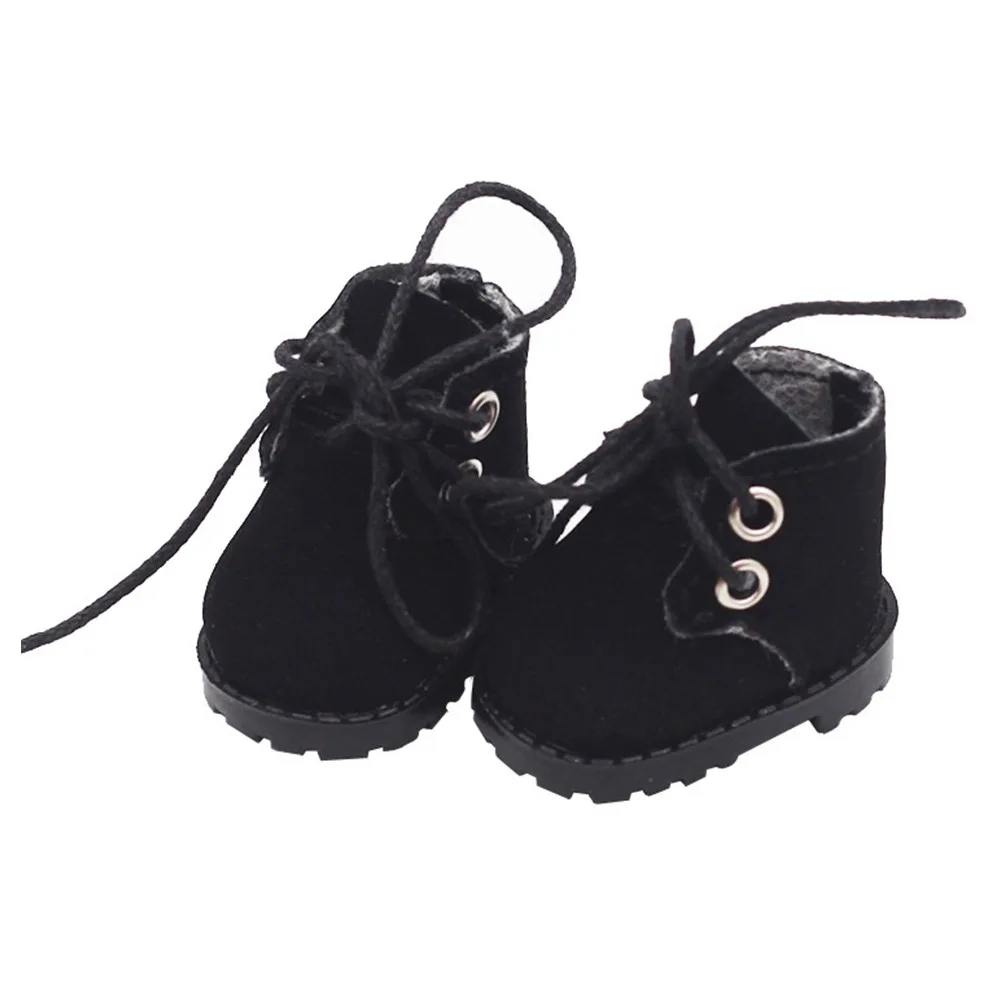 Fashion 3.8CM FOR Doll Shoes Handmade DIY Doll Finger Shoes Doll Accessories Replacement Doll Leather Shoes Cotton Doll