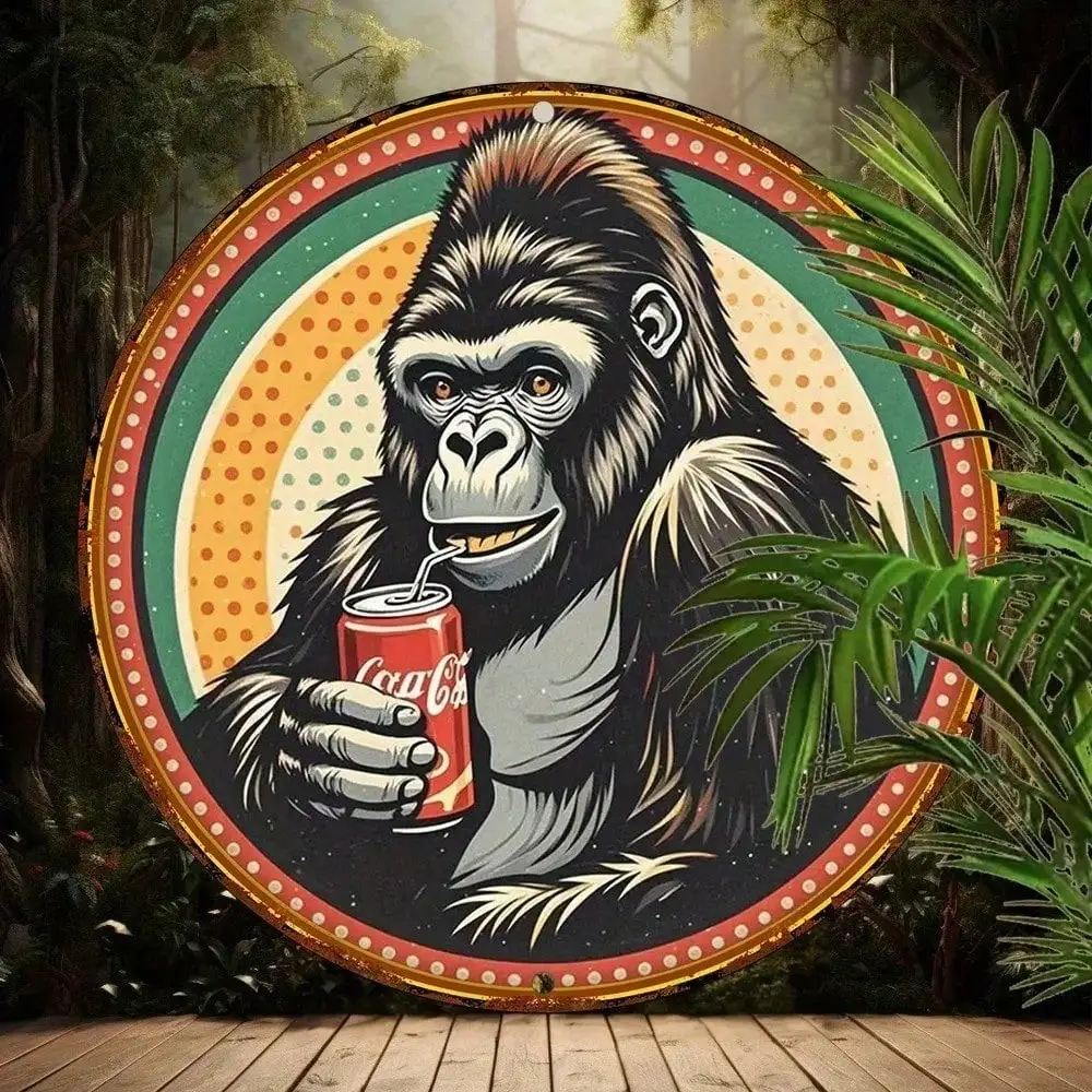 

Металлическая табличка Savannah Gorilla в ретро-стиле, с УФ-печатью, из алюминия, устойчивого к ржавчине, для декора дома, бара, гаража