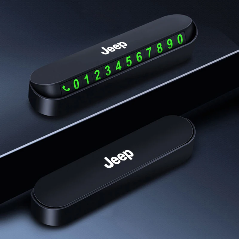 

1 шт., автомобильная временная парковочная карта, номер телефона, аксессуары для карт для Jeep Renegade Compass Grand Cherokee Wrangler Patriot Rubicon