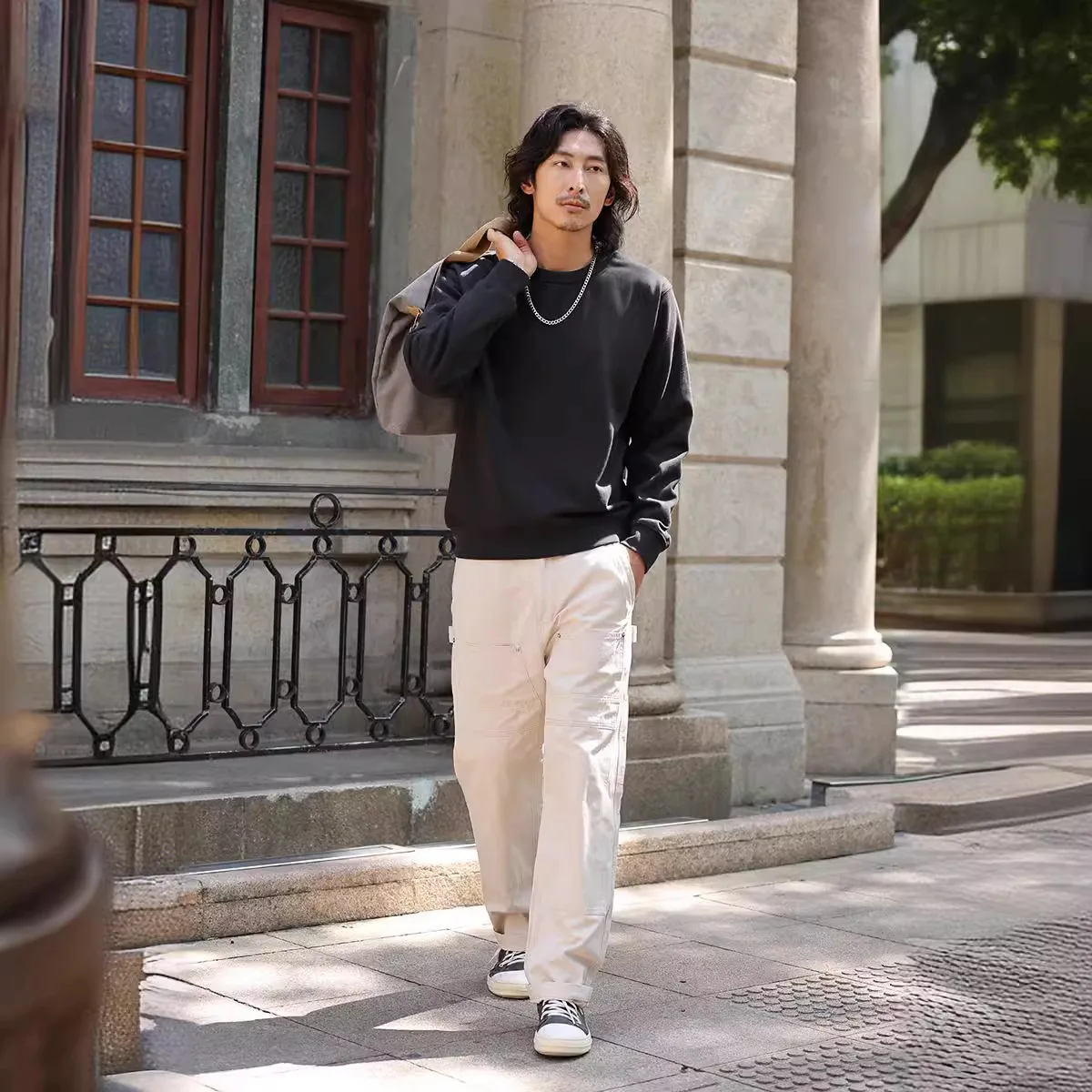 

Утепленная толстовка с длинным рукавом, базовый дизайн, повседневная одежда для подростков, осенний сезон, прямой крой