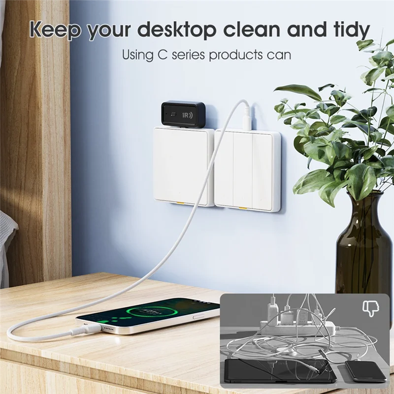 ABRG-Tuya Zigbee IR Mini Smart Home جهاز تحكم عن بعد عالمي مع توقيت صوتي لمكيف الهواء بمروحة التلفزيون