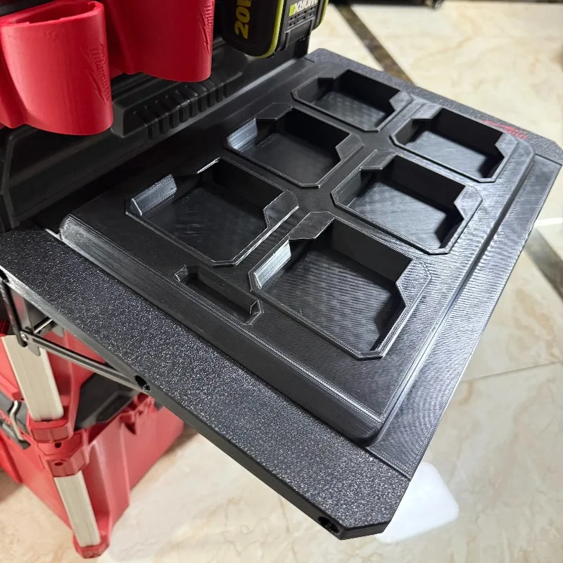 Extended Table Board for Milwaukee Packout Toolbox 3D Printing Tool Box Modified Accessories Flippable Extended Tables Board