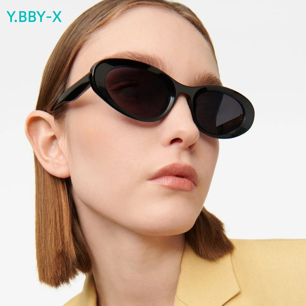 

Y.BBY-X Designer Acetate Sunglasses Women Brand Designer Cat Eye Shades Thierry Hip Hop Style Sun Glasses