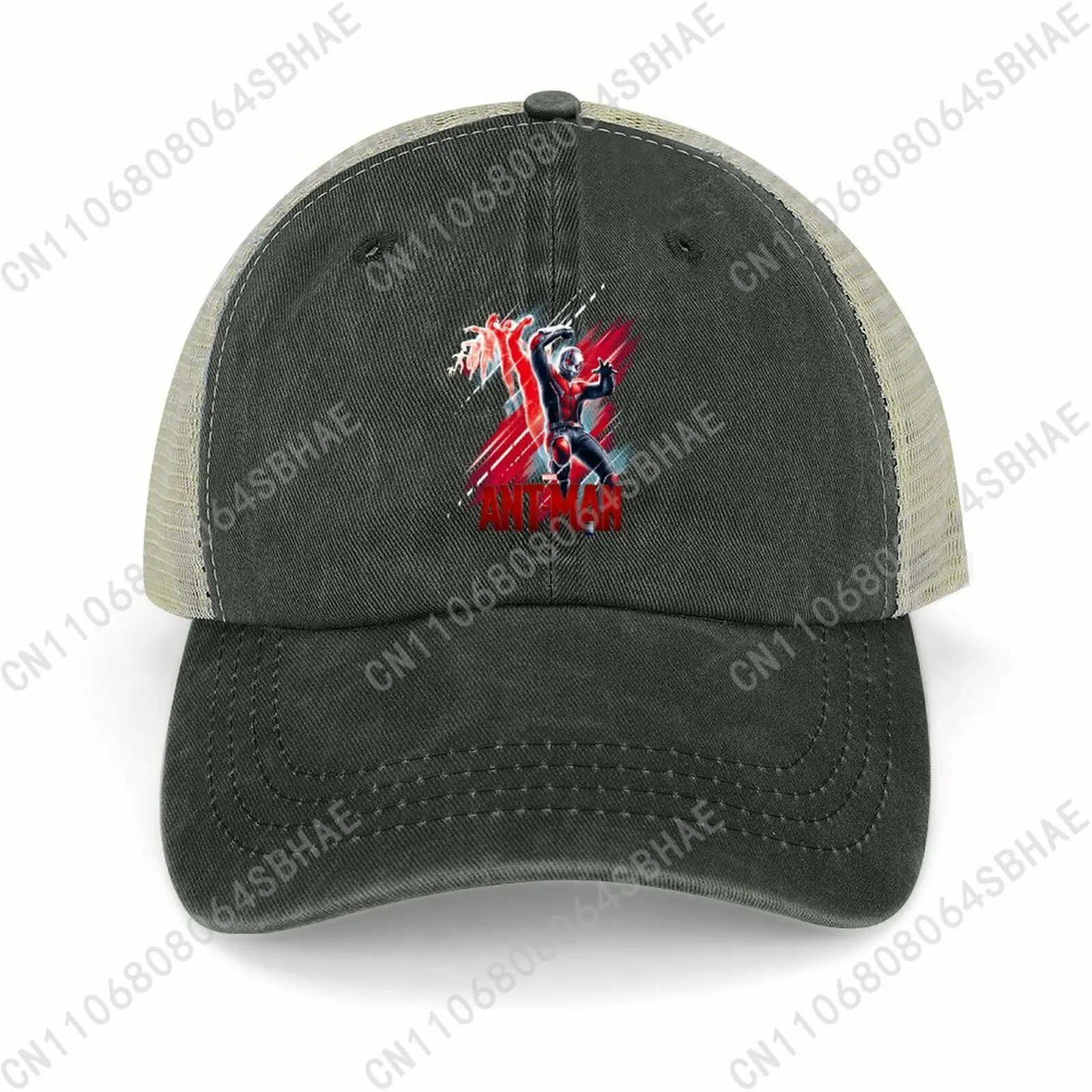 

Marvel Ant Man Mesh Cowboy Hat Hollow Ventilated Summer Cap Men Women Outdoor Sun Hat Adjustable Strap Custom Cosplay
