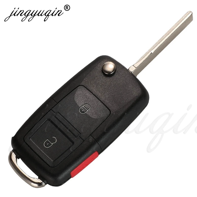 jingyuqin Remote Key FOB 2 Buttons 433MHZ ID48 1J0 959 753N/753AG/753CT 7M3959753 for Volkswagen VW Passat Golf MK4 Bora Polo