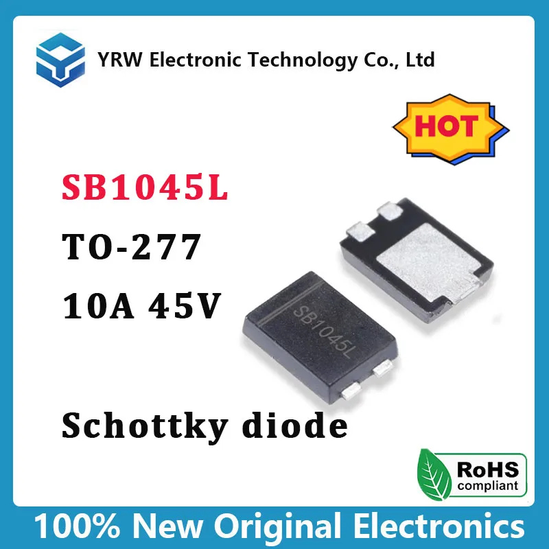 10PCS/LOT SB1045L SB1045 TO-277 10A45V Low voltage drop dual charging USB thin patch Schottky diode