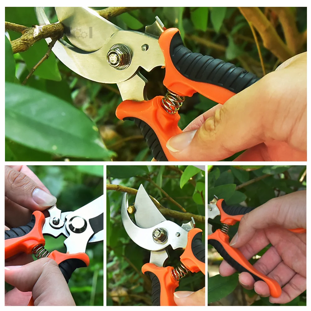 Tijeras de acero inoxidable, tijeras de podar, sacapuntas de Bypass, herramienta de jardín, bonsái, herramienta de corte para cultivo de flores