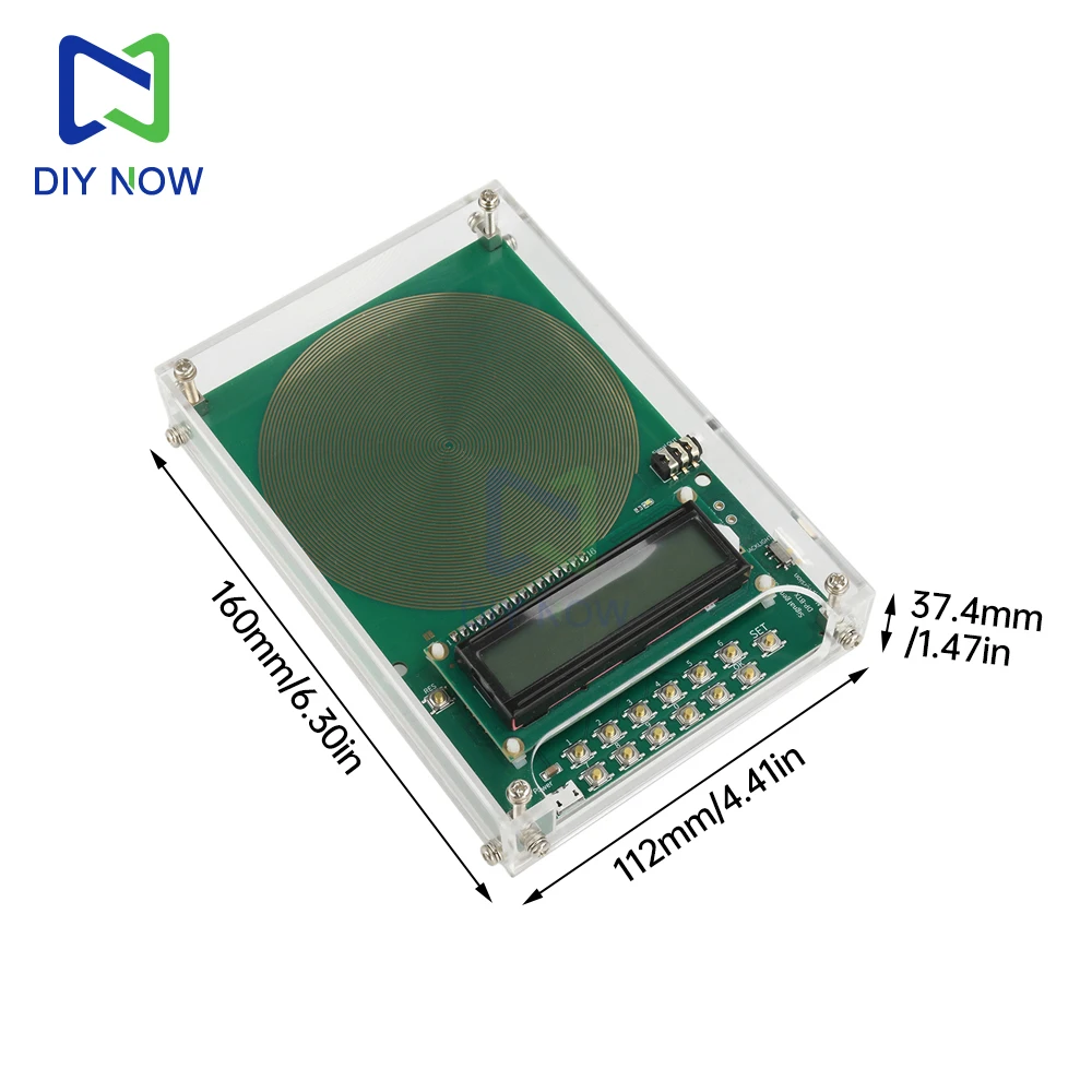 0.1Hz-30000Hz Schumann Wave Generator Verstelbare Sinus Uitgang Signaal Generator Circulaire Rimpel Micro USB Verguld