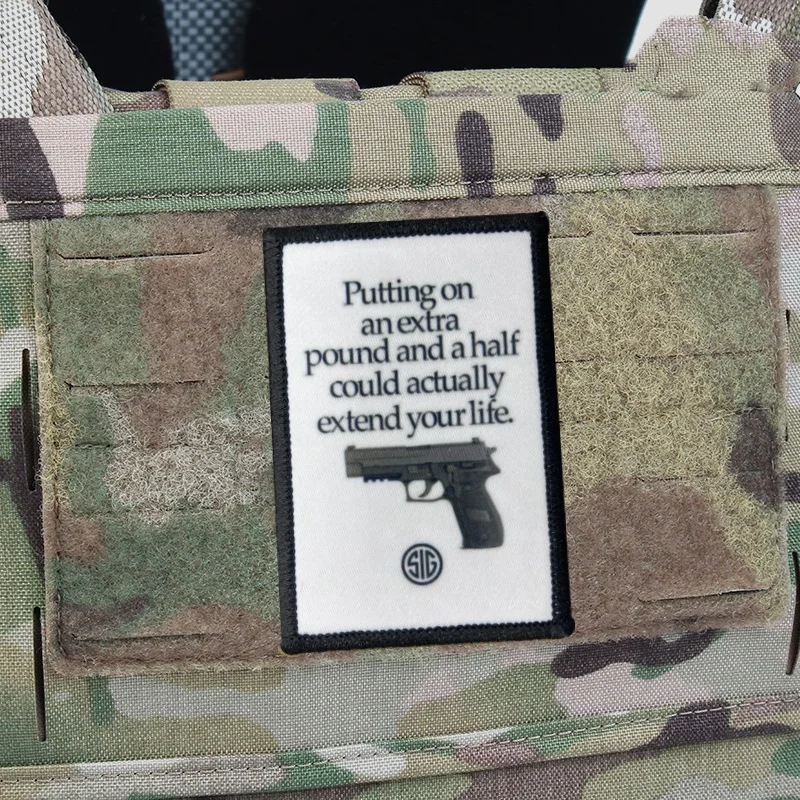 Sig Sauer Morale Odznaki Naszywka z nadrukiem na ubraniach Godło pistoletu Sprzęt taktyczny Naszywki na rzepy Plecak