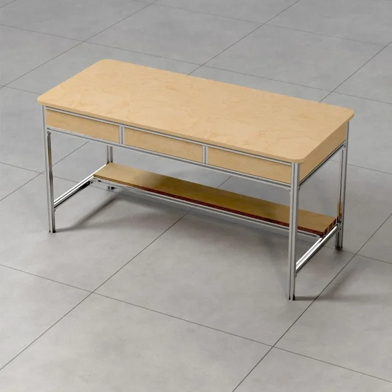 Solid wood desk ocean plate aluminum profile desk simple modern light luxury small apartment home study computer desk