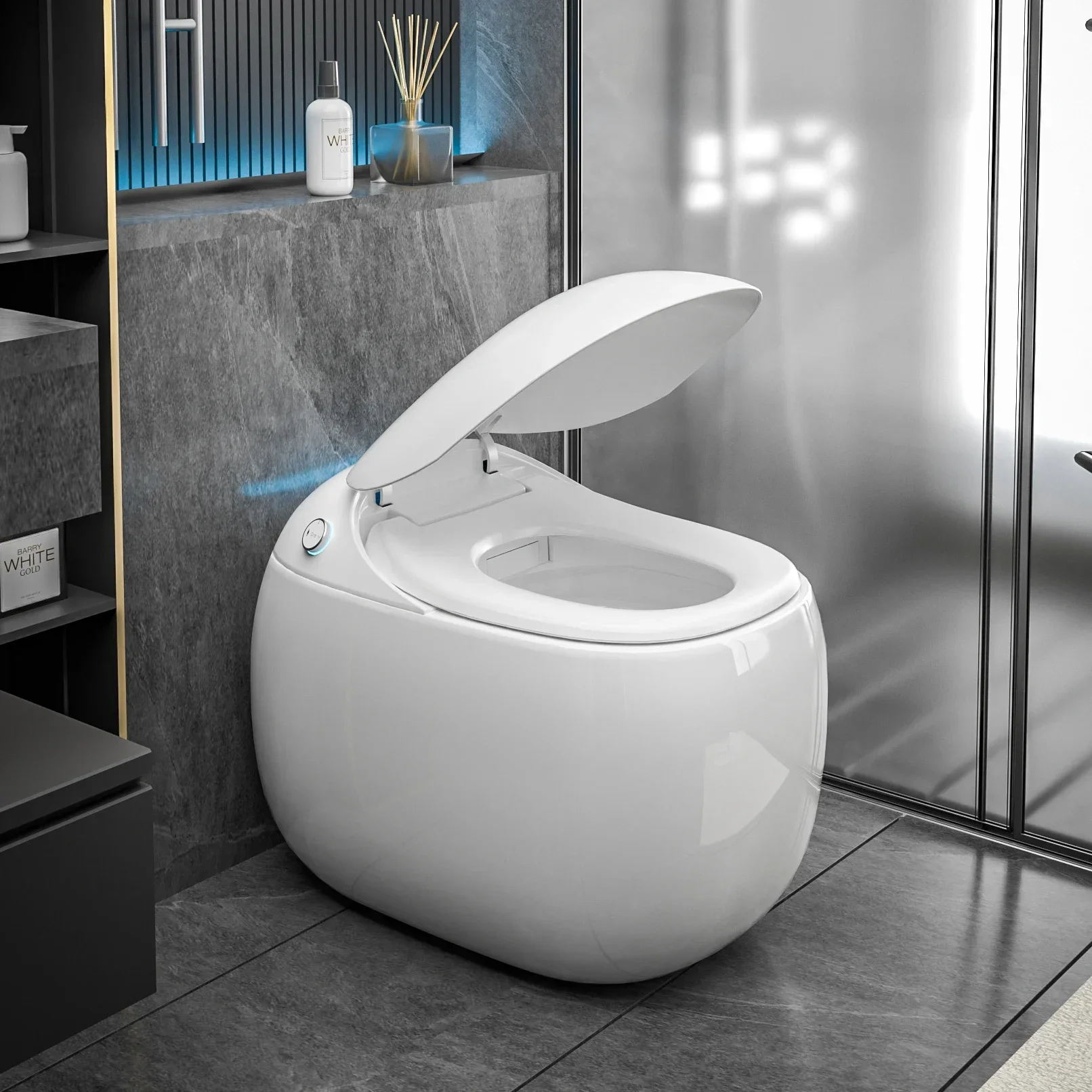 sanitary ware egg shape electric  toilet bowl commode bathroom ceramic automatic smart toilet