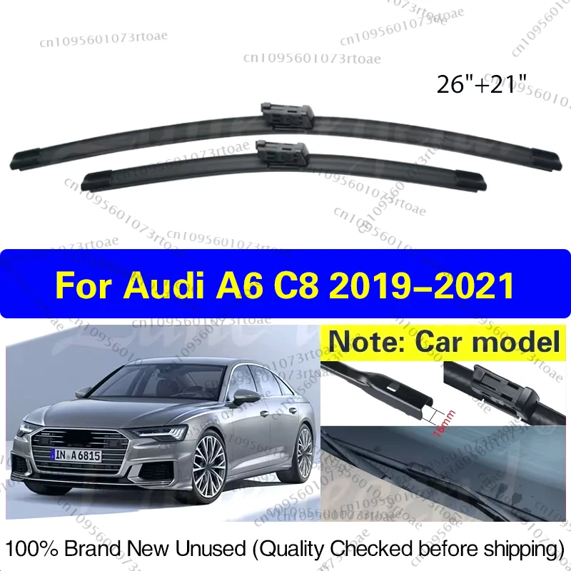 

For Audi A6 C8 2019 2020 2021 Car Wiper Blades Front Windscreen Windshield Brushes Cutter Cleaning Window Car Accessories 26"21"
