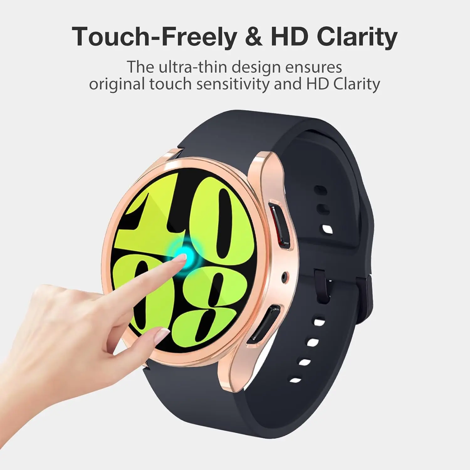 Case for Samsung Galaxy Watch 6 40mm 44mm,TPU Screen Protector All-Around Bumper Shell for Galaxy watch 6 44mm 40mm Cover.