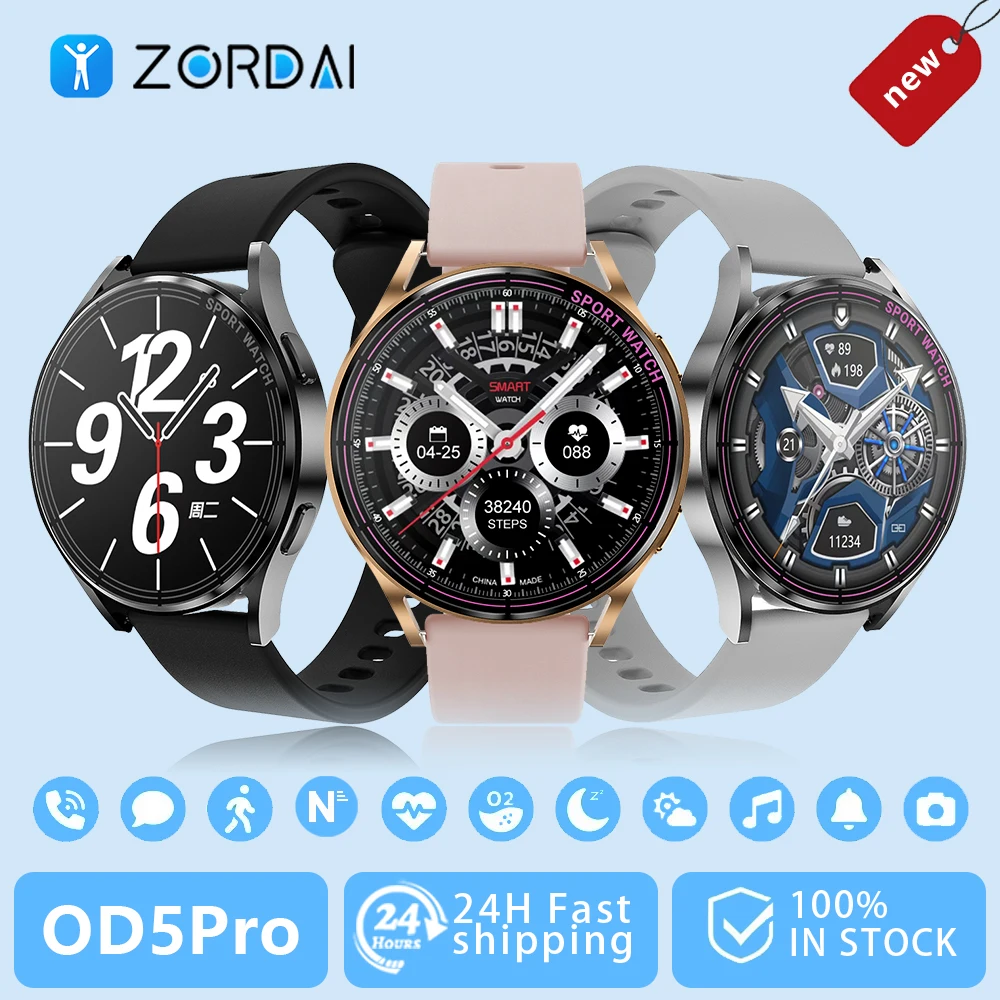 

Новинка 2024, Смарт-часы Zordai OD5 Pro для Galaxy Watch 6, Bluetooth-вызов, водостойкие, IP68, умные часы для фитнеса для мужчин и женщин